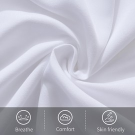 White Pillowcases King Size 48 Pack - Bulk Pillow Cases with Envelope Closure, Soft Brushed Microfiber Pillow Covers Hospital Hotel Airb&bs Essentials for Hosts, 20x36