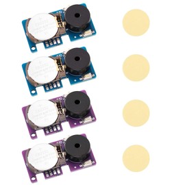 Pack of 4 Barbecue Noise Makers, Funny Prank Gadgets, Noisemaker Prank with 16 Sounds, Small Beep Stroke for the Party at Home at School (Purple & Blue)