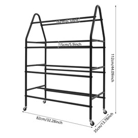 GDAE10 3D Printer Filament Storage Rack,Metal 4-Tier Filament Rack with Wheels,Rolling Filament Spool Holders Racks,for Studio,Workshop