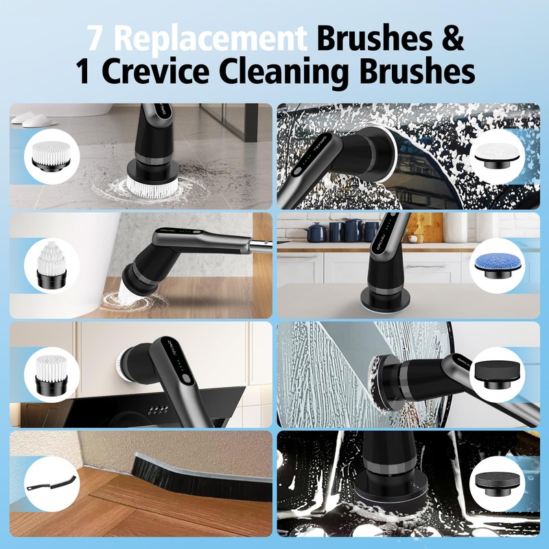 Dreazu G2-Pro Electric Spin Scrubber - IPX7 Waterproof 12-in-1 Shower