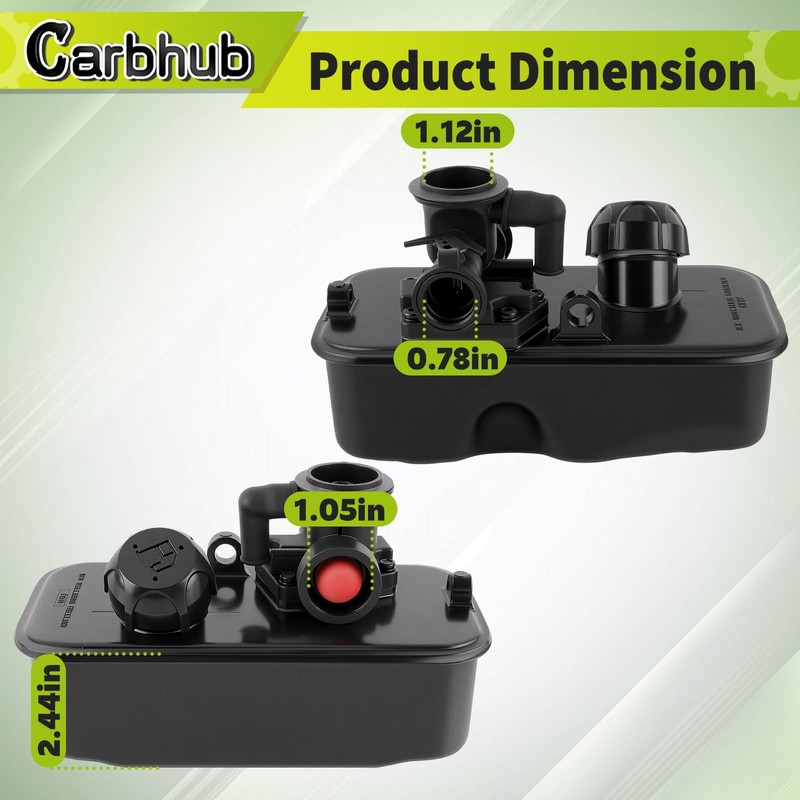 Carbhub 494406 Fuel Tank and 795477 Carburetor Replacement for 498809