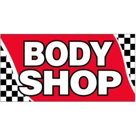 BODY SHOP Vinyl Banner Auto Repair Sign 20x48 Inch - wb