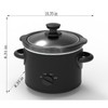 Slow Cooker 2 QT Matte Black Finish Removeable Stoneware Pot