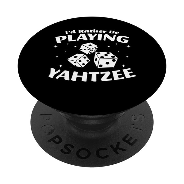 Id Rather Be Playing Yahtzee Würfelspiel Game Night PopSockets mit