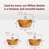 Wald Imports - Small Light Brown Hand Woven Wicker Basket