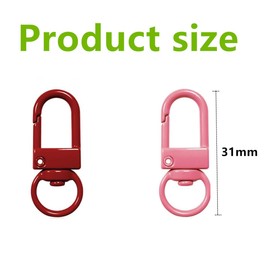 Lobster Claw Clasps, 20 PCS Colorful Metal Swivel Snap Hooks for Key Rings,360° Swivel Hooks for Lanyards, Key Chains, Rings Connector, Lanyard Snap Hook