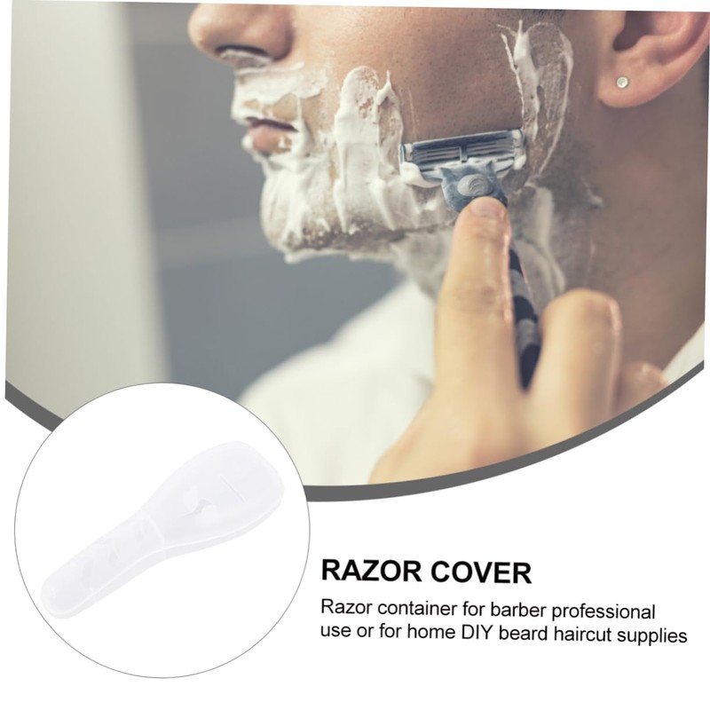Gatuida 4pcs Transparent Razor Storage Bag Durable Manual Razor Holder