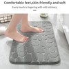 YIHOUSE Memory Foam Bath Mat Cobblestone Bathroom Rug Non Slip