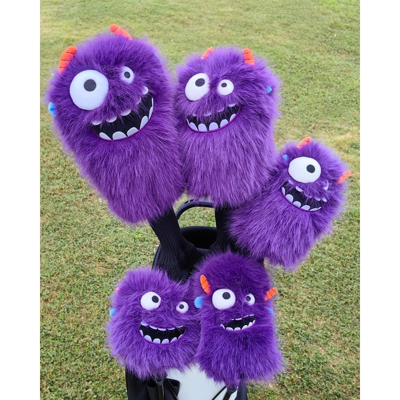 Golf Headcover, Character Putter Cover, For Blades, Pin-shaped, L-shaped, Plush