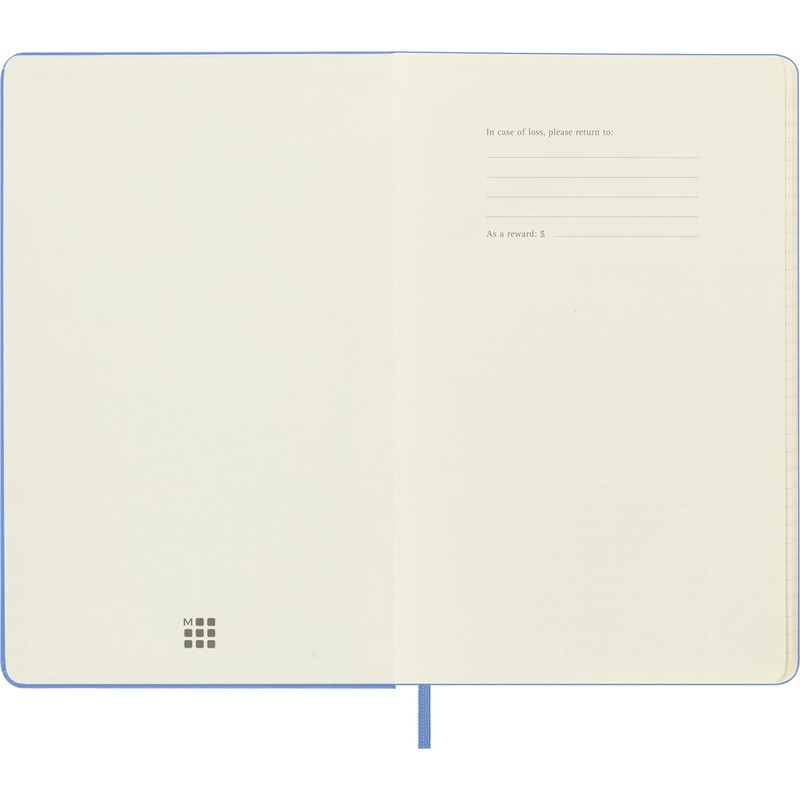 Moleskine Classic Notebook, Large, Ruled, Hydrangea Blue, Hard Cover (5
