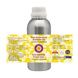 Deve Herbes Pure Cedarwood Essential Oil (Juniperus virginiana) Natural Therapeutic Grade Steam Distilled 300ml (10 oz)
