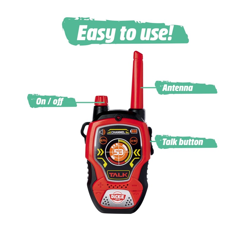 Dickie Go Real Walkie Talkie Fun 2.4 GHz Portata 80