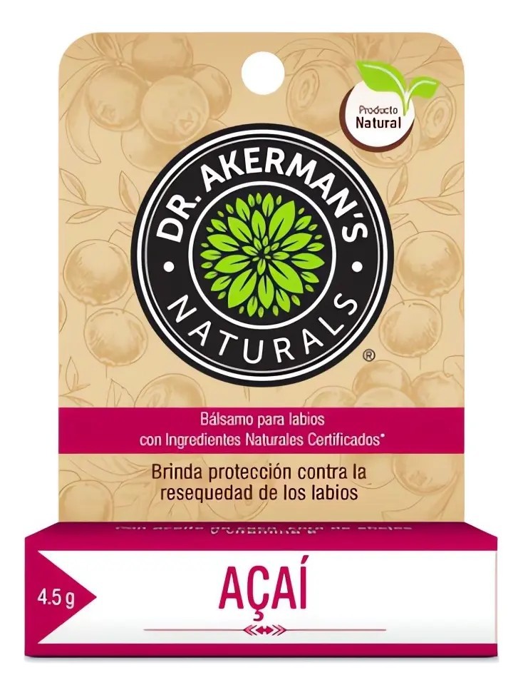 Balsamo Para Labios Acai Dr Akermans Naturals