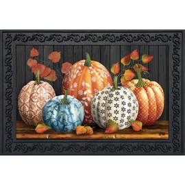Briarwood Lane Elegant Pumpkins Doormat 30" x 18" Indoor Outdoor