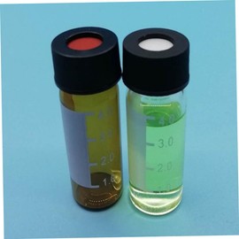 Hohopeti 20pcs Chromatography Vial Lightweight Design Leakproof Straw Lid Sample Bottle Reagent Storage