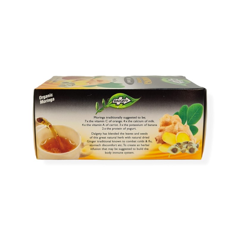 Dalgety Moringa & Ginger Herbal Tea - 100% All Natural