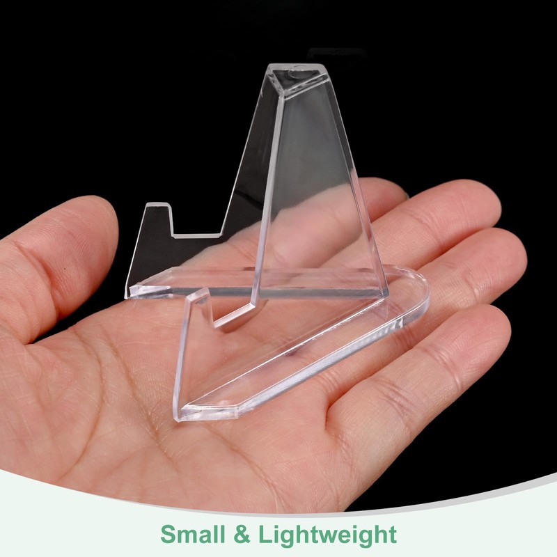 M METERXITY 10-Pack Acrylic Trading Card Stands, 54mm(2.1") Clear Mini