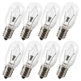 Seentech Pack of 8 E12 T20 25W Incandescent Bulbs for Salt Lamp 120V - Warm White Light 2700K, 150lm - Perfect for Himalayan Salt Lamps & Baskets, Scentsy Plug-in & Wax Warmers, Night Lights