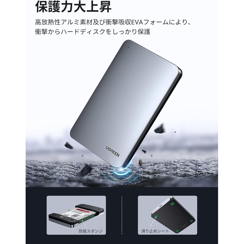 UGREEN 2.5 Inch HDD Case [USB C 3.1 Gen 2