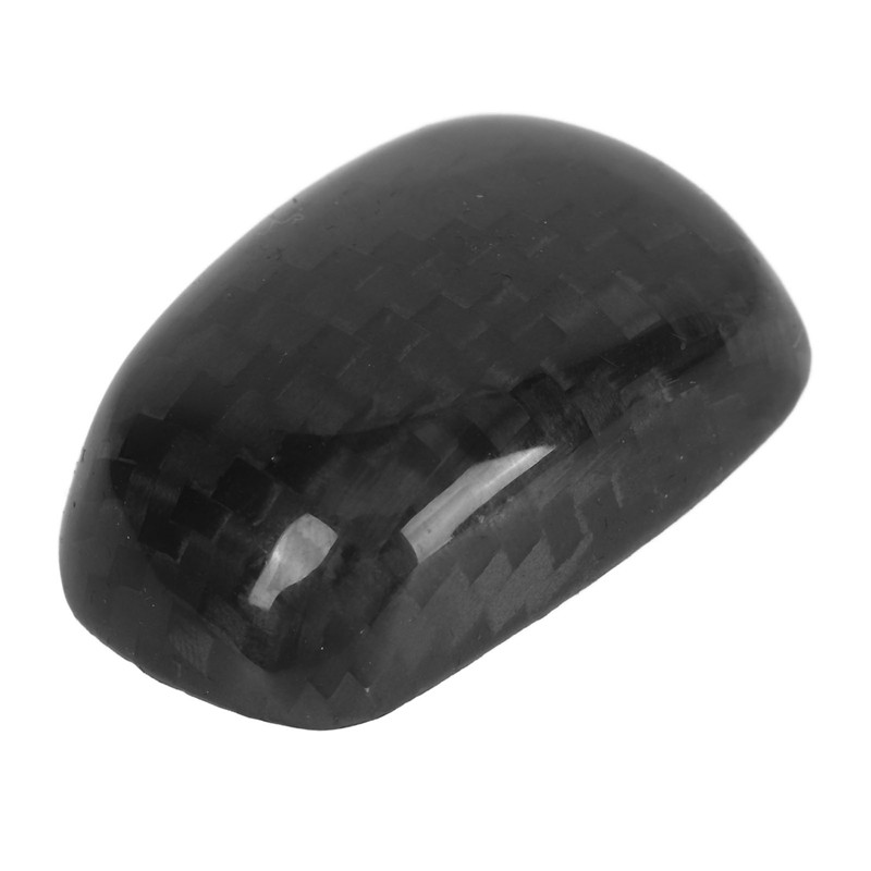Gear Shift Knob Unlock Button Cover Carbon Fiber Shifter Lever