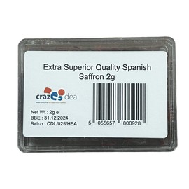 Crazee Deal | Extra Superior Pure Spanish Saffron Strands 2g | Azafran | Zaffron | Mancha