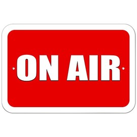 GRAPHICS & MORE Plastic Sign On Air Recording Radio Podcast - 6" x 9" (15.3cm x 22.9cm)