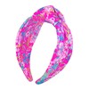 Lilly Pulitzer Diadema anudada colorida, diadema ancha de satén, bonitos