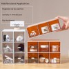 Tea Bag Organizer with 3 Drawers, Plastic Clear Tea Box,