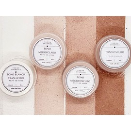 2 pz Polvo de arroz matificante traslucido fijador sellador maquillaje textura sedosa (2 Pz Tono Oscuro)