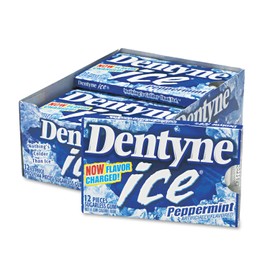 Dentyne Ice Peppermint Sugarless Chewing Gum, 12-Piece Packages (Pack of 12)