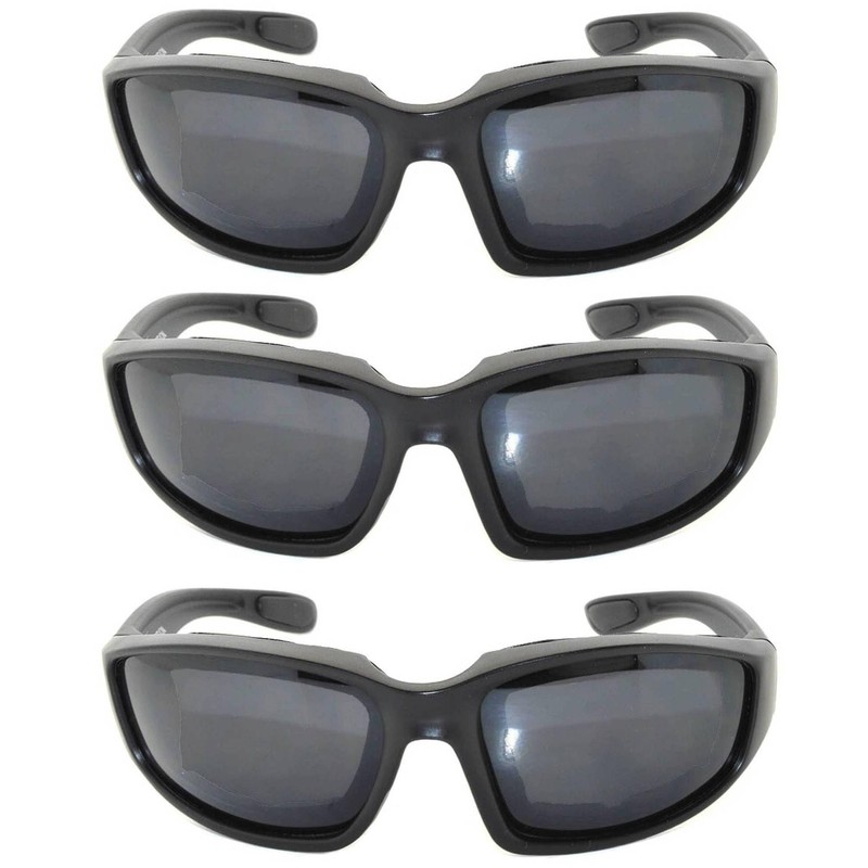 OWL Padded Motorcycle Riding Goggle Protective Polycarbonate Glasses Smoke 3