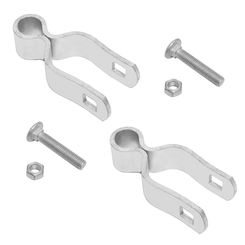 2-Pack T-Post Gate Hinge Kit, Heavy Duty 1-3/8" U-Bolt Clamps,