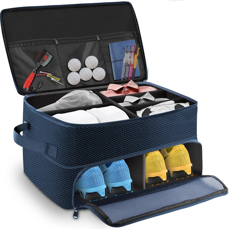 Golf Trunk Organizer for Shoes and Accessories – Waterproof 2-Layer