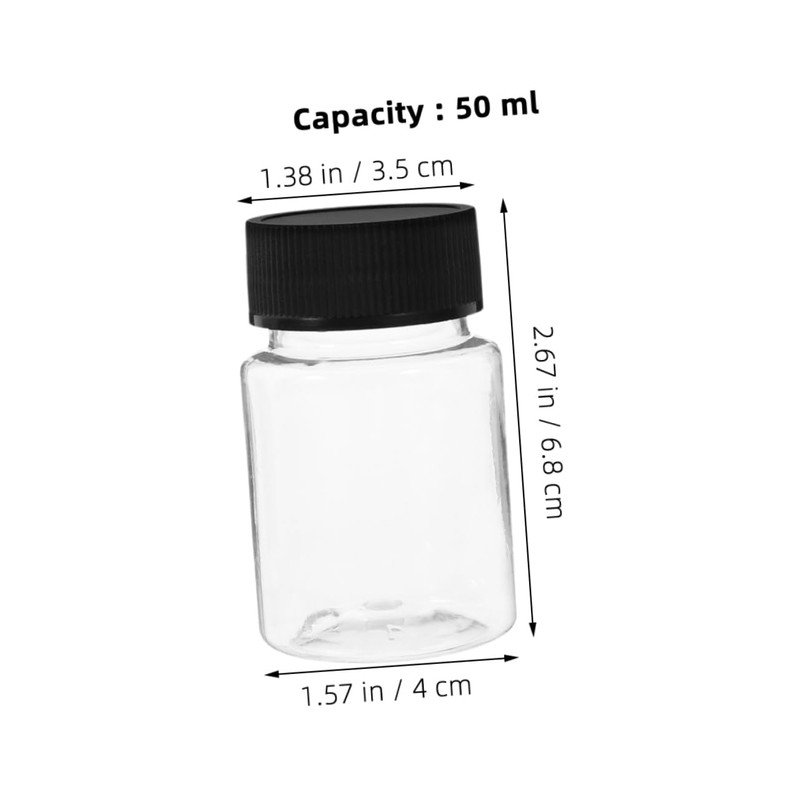 VILLFUL 10pcs Transparent Sampling Bottles with Sealing Lids Wide Mouth