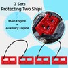 Datanly 2 Sets 4" Red Steer Stop Outboard Steering Locks