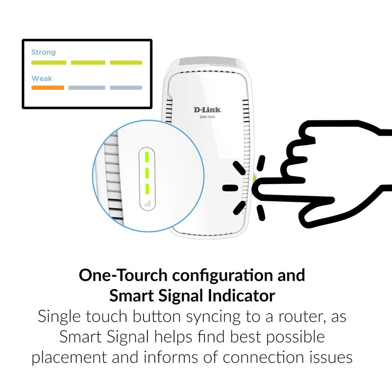 D-Link WiFi Range Extender Mesh Gigabit AC1750 Dual Band Plug