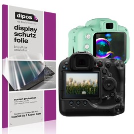 dipos I 4x Schutzfolie klar passend für Insta360 Go 3 Action Cam Folie Displayschutzfolie, Ultra-Dünn, Case-Friendly, Fingerprint-Kompatibel