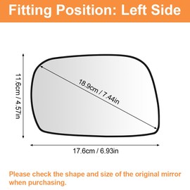 SENZEAL Spiegelglas Fahrerseite Beheizbar mit Trägerplatte für Opel Agila A 2000-2007 Außenspiegel Glas Ersatz Links