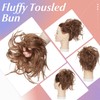 S-noilite Hair Bun Extension Messy Tousled Scrunchie Elastic Rubber Band