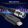 Microphone Cable Computer USB to XLR Female Microphone Connector Cord