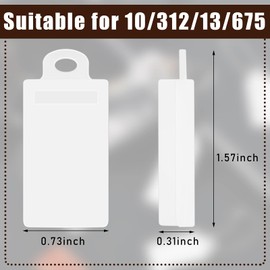 Flutesan 10 Pieces Hearing Aid Battery Case 312 Hearing Aid Batteries Caddy Hearing Aid Amplifier Storage Box Plastic Battery Holder Portable Travel Case Pocket Carry Box with Keychain