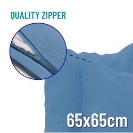 Dreamzie Pillowcases (Set Of 2) - Blue - For Pillows 65 x 65 cm - 100% Cotton Jersey - Cotton Pillowcase - Pillow Cover For Bed - Pillowcase Pillow -Pillow Protector Resistant and Hypoallergenic