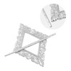 Mewutal 2 Pack Silver Curtain Tiebacks Square Curtain Holdbacks Plastic