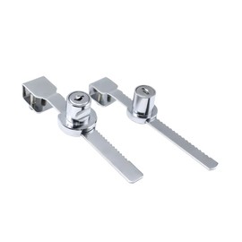 Helonge Sliding Glass Door Lock, 2 Pcs Display Case Lock, Sliding Glass Door Ratchet