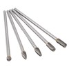 5pcs Rotary Tool Carbide Burr Set 150mm Double Grain Long