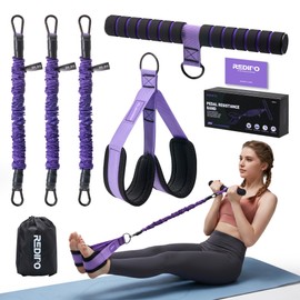Pedal Resistance Band with Handle Multifunction Foot Resistance Bands