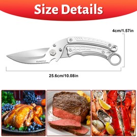 KUMSTLY Poultry Shears Heavy Duty Stainless Steel Kitchen Scissors Meat Shears for Food Chicken Vegetables