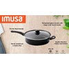 IMUSA USA Jumbo Cooker with Lid, 11-Inch, Black