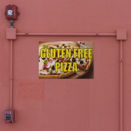 Gluten Free Pizza Indoor Store Sign Vinyl Decal Sticker - 4.5inx12in,