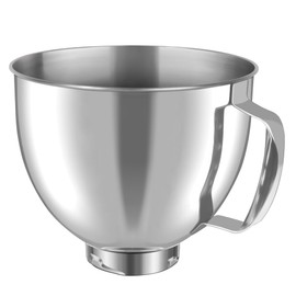 Stainless Steel Mixing Bowl for KitchenAid 4.5-5 Quart Tilt-Head Mixers, Stand Mixer Accessories, Replacement 5 QT Mixing Bowl with Handle